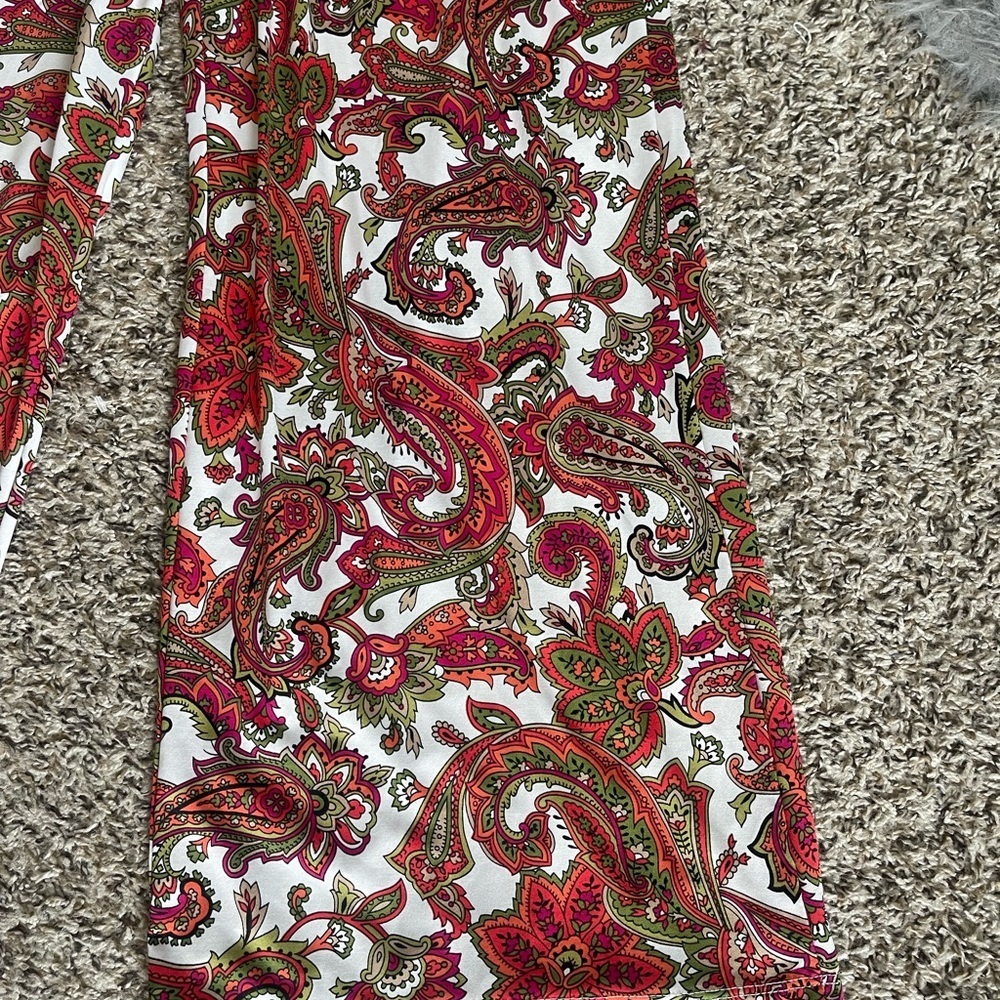 New Directions Colorful Paisley Wide-Leg Pants - Picture 3 of 10